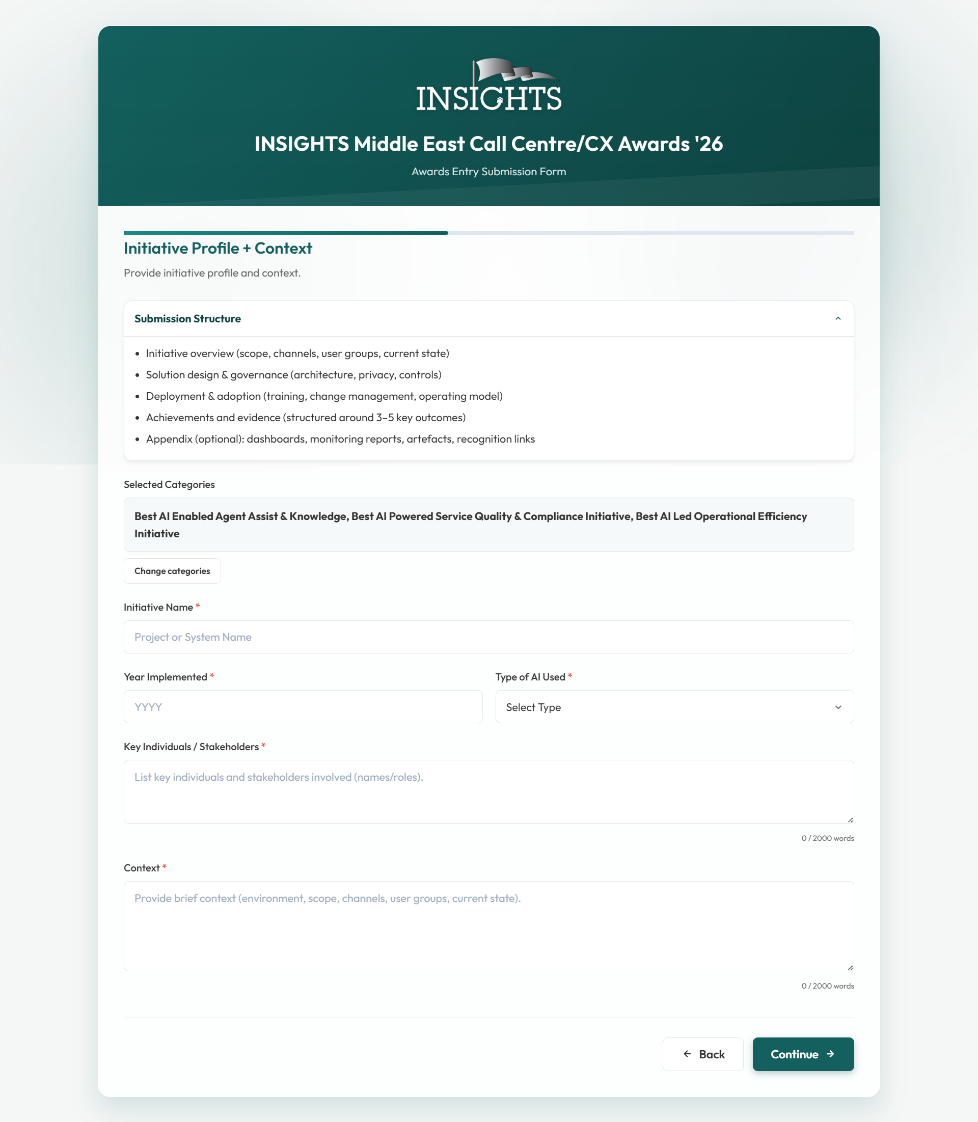 AI Innovation initiative profile and context page